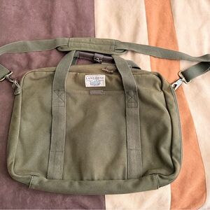 Lands' End Army Green Men's Square Rigger Messenger Bag